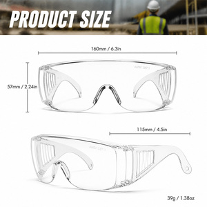 Gafas <span class=keywords><strong>de</strong></span> Seguridad Antivaho para Usar Sobre Lentes Graduadas, Resistentes a Arañazos, ANSI Z87.1, Gafas Protectoras para Cortar Césped, Jardinería y Trabajos <span class=keywords><strong>de</strong></span> Bricolaje - Product Image 2