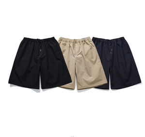 กางเกงขาสั้นโพลีเอสเตอร์สำหรับผู้ชายกางเกงขาสั้นลำลองสีพื้นไซส์ใหญ่พิเศษสำหรับฤดูร้อน - Product Image 1