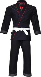 Venta al por mayor Unisex Fighting Wear Color sólido Karate uniformes Adultos Negro Trajes de artes marciales - Product Image 6