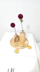 Handmade Wood Round <b>Tray</b>,Kitchen <b>Tray</b>, Key <b>Tray</b>, For Perfume and <b>Jewelry</b>, Decorative Wooden Round Board, 11 inc - Product Image 3
