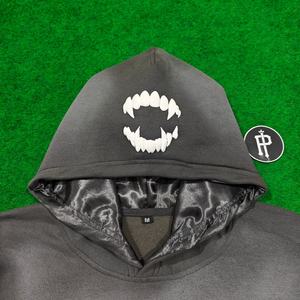 Sudadera con Capucha 100% Algodón Grueso, Corte Cuadrado, Letras con Impresión 3D, Hombros Caídos, Forro Polar Personalizado, 550 GSM - Product Image 2