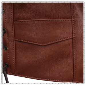 Gilet en cuir personnalisé pour hommes vêtements de motard homologués CE équipement de protection de haute qualité - Product Image 5