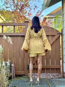 ชุดเดรสผ้าฝ้าย2ชิ้นสำหรับใส่ไปพักผ่อนในฤดูร้อนชุดเดรสโบฮีเมียนแขนยาวลายดอกไม้ชุดเดรสสำหรับผู้หญิง - Product Image 3