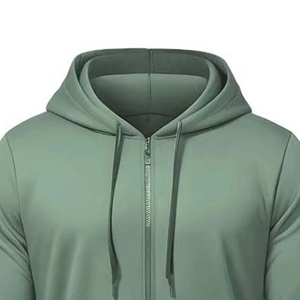 Sudadera con capucha de forro polar Sherpa de piel sintética cálida con cremallera completa de invierno gruesa para hombre de alta calidad personalizada al por mayor - Product Image 3