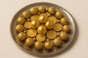 Bandeja decorativa de metal para servir chocolate presentación de sus mejores confecciones con elegancia atemporal y artesanía refinada - Product Image 4