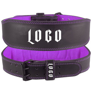 2025 nueva llegada personalizada de cuero de vaca de cuero genuino cintura protectora cinturón de levantamiento de pesas gimnasio cuero cinturón de levantamiento de pesas - Product Image 4