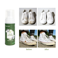 Kit de nettoyage tout-en-un pour chaussures et chapeaux, spray mousse puissant avec brosse à poils doux pour baskets et couvre-chefs, lot de 2