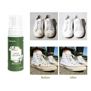 Kit de nettoyage tout-en-un pour <span class=keywords><strong>chaussures</strong></span> et chapeaux, spray mousse puissant avec brosse à poils doux pour baskets et couvre-chefs, lot de 2 - Product Image 2