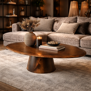 Mesa de Comedor Moderna de Lujo Estilo Rústico de Madera Maciza de Mango, 110 cm, Tamaños Personalizados, Muebles Ecológicos al por Mayor de Fábrica B2B - Product Image 4