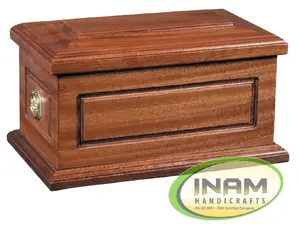 最佳礼品，装饰和设计师手工木制古董火化骨灰盒/木制装饰骨灰盒