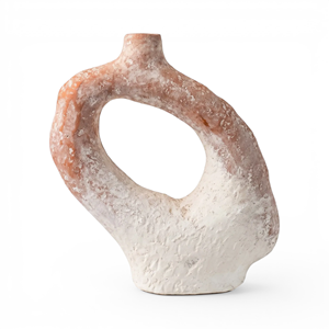 Grand pot de fleurs en argile écologique avec trou de drainage, joli pot de sol minimaliste en terre cuite - Product Image 1