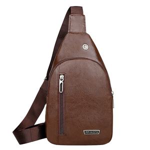 Tas Selempang Kulit Pria Warna Hitam Burgundy Maroon, Tas Pinggang Mewah untuk Kamera, Uang, dan Barang Berharga - Product Image 1