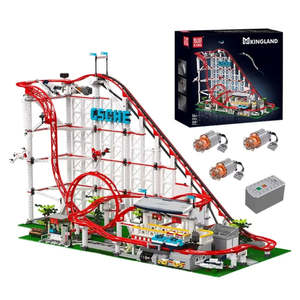 Construction <b>Toy</b> Plastic <b>Roller</b> <b>Coaster</b> Mountains for Kids Transportation-Themed Playset - Product Image 1