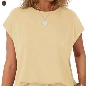 Ensemble coordonné léger 2 pièces pour femme, prêt pour l'été, 100 % coton, coupe classique, décontracté, uni, écologique, respirant, pour usage quotidien - Product Image 6