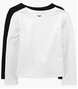 Nouvelle Collection d'été t-shirt blanc à manches longues pour filles, Ultra doux Direct de l'usine disponible du Bangladesh - Product Image 1