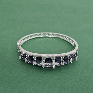 Classic CZ Kada Fashion Bangle Grossistes de bijoux artificiels en Inde avec placage au rhodium - Product Image 4
