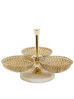 Ensemble de 3 bols de table élégants en métal de haute qualité pour la décoration de la maison