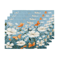 100% coton coloré imprimé napperon motif solide lavable Durable salle à manger Restaurant napperon Logo personnalisé pour la maison mariage