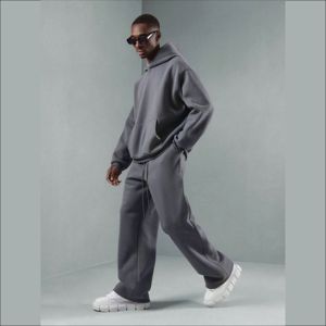 Survêtements de qualité supérieure à capuche, bleu ciel, poids lourd, 380 GSM, en molleton sportif, pour l'entraînement en salle de sport, pour l'hiver, logo personnalisé - Product Image 3