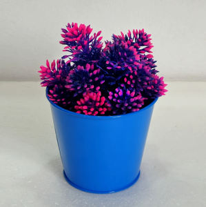 Garden <b>planter</b> pot Galvanized Candy Magenta Coated Pale with Falling Handle Pot for Indoor Outdoor Decoration Momentous <b>Gift</b> - Product Image 3