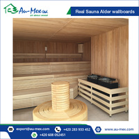 Panneaux muraux de sauna en aulne en bois massif 15x120mm STS3