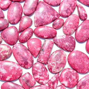 Wholesale 100% Natural Pink Thulite Gemstone Cabochon Lot High Quality Handmade with Polished Treatment - Product Image 2