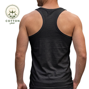 Camiseta Deportiva sin Mangas para Hombre, Cuello Redondo, Color Sólido, Algodón y Elastano, Tejido Transpirable, Secado Rápido, para Gimnasio - Product Image 2
