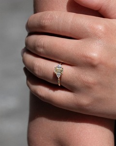 Exclusif 1.01 Ct Moissanite Diamant Taille Émeraude Bague De Mariage En Argent Fine Jewelry Fashion Ring Pas Cher Prix Vendeur Sites - Product Image 3