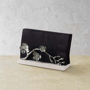 Dogwood Cocktail Napkin Holder Elegant Floral Napkin Tray for Dining, Parties, and <b>Vanity</b> Decor - Product Image 6