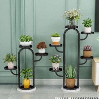 Support à fleurs moderne en métal, 3 à 8 niveaux, écologique, personnalisable pour la maison, le jardin, le balcon et le rangement