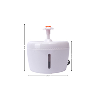Fontaine à eau manuelle en plastique pour chats et chiens, capacité 1L, taille unique, blanche