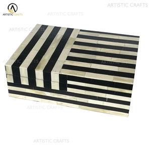 Boîte en os naturel de conception de brique de luxe faite à la main Conteneur de stockage décoratif et signe de mur d'artisanat en bois écologique - Product Image 1