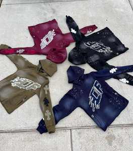 OEM personalizado pulóver Unisex pantalones de chándal y chándales sudaderas con capucha para hombres Nylon cortavientos Flare pantalones de chándal traje conjunto de chándal - Product Image 1