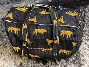 กระเป๋าดัฟเฟิลกระเป๋าเดินทางผ้าฝ้ายลายเสือป่าอินเดียสำหรับผู้หญิงทนทานจุของได้มากกระเป๋าเดินทางแบบมีซิปดีไซน์สุดหรู - Product Image 3