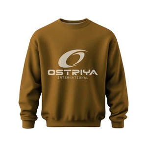 2026 Winter Men's Pullover Sweatshirt 100% Cotton Fleece Crew Neck Lightweight Comfortable Fabric Breathable Regular Fit - Product Image 1