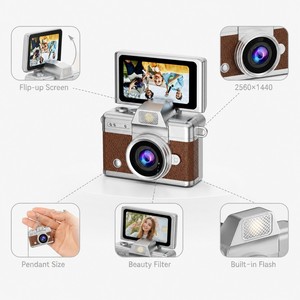 Mini caméra rétro à clapet, <span class=keywords><strong>appareil</strong></span> photo numérique portable 1,47 pouce CCD 1080P, <span class=keywords><strong>appareil</strong></span> photo/vidéo de poche avec porte-clés - Product Image 4