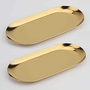 DecoraTray Kindwer, bandeja de oro de lujo, Cuadrado dorado martillado, iluminación de Titán, mango de ramita dorada, artesanía de Metal diferente decorativa - Product Image 4