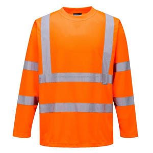 Camiseta de Alta Visibilidad ANSI Clase 3 Reflectante Naranja de Seguridad Manga Corta y Larga ALTA VISIBILIDAD - Product Image 2