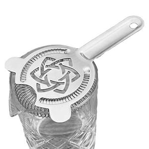 ที่กรองค็อกเทลสแตนเลสพร้อมสปริงแน่น ดีไซน์ฉลุลายสวยงาม ใช้งานสะดวกสำหรับบ้านและมืออาชีพ - Product Image 2