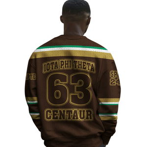 Iota Phi Theta maglione greco 1963 ciniglia lettera maglia acrilica Pullover confraternity abbigliamento invernale abbigliamento greco - Product Image 2