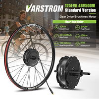 Kit de Motor Trasero 125EVH 48V 500W para Bicicletas Eléctricas de 20", 26", 27.5" y 700C, para Convertir Bicicletas Normales en Eléctricas con Frenos de Llanta (Stock en el Reino Unido)
