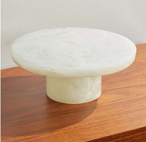 Plato para Pastel de Resina Ecológico de Primera Calidad, Diseño Moderno, Artesanía Atemporal, Pintado a Mano, Ideal para Recepciones de Boda, Banquetes de Hotel - Product Image 1