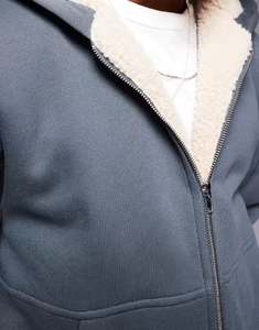 Sudadera con Capucha para Hombre, 100% Algodón, Forro Sherpa, Personalizable con Bordado, Felpa Gruesa con Cierre para Invierno - Product Image 4