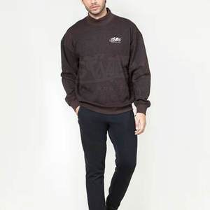 Sudaderas de manga larga básicas para hombre, Sudaderas con cuello simulado, tamaño personalizado, sudaderas básicas para hombre, Sudaderas con cuello simulado, sudaderas básicas de algodón para hombre - Product Image 2