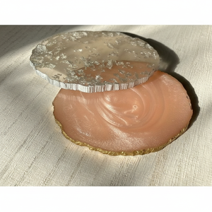 Sous-verre classique en résine à texture marbrée, écologique, conçu pour protéger les surfaces et ajouter une touche décorative élégante pour la maison, le bureau et l'hôtel - Product Image 2