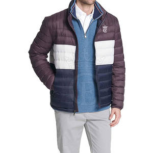 Chaqueta acolchada personalizada para hombre superventas con cuello levantado, nuevo diseño, estilo de moda, chaqueta de plumón de Color sólido, posición frontal del logotipo - Product Image 4