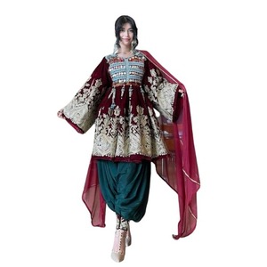 Vestido afgano tradicional para mujer Afgani Cultural de talla grande estilo de vestido transpirable de alta calidad Maxi vestido afgano vestido elegante - Product Image 1