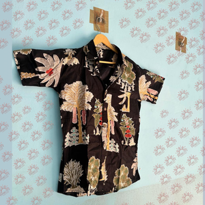 Camisa estampada de algodón para hombre, camisa con estampado de bloque de mano indio, camisa de manga corta de verano, camisas con estampado de bloque - Product Image 6