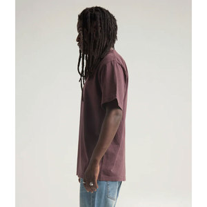 T-shirt de fitness à manches courtes et col ras du cou pour hommes T-shirt haut de gamme épais et flammé T-shirt en tricot épais uni et blanc - Product Image 6