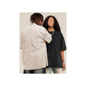 เสื้อยืดผู้ชายทรงโอเวอร์ไซส์ สไตล์วินเทจ ล้างสี ทรงปกติ แขนสั้น ผ้าฝ้าย 100% เหมาะสำหรับใส่ในชีวิตประจำวัน - Product Image 3